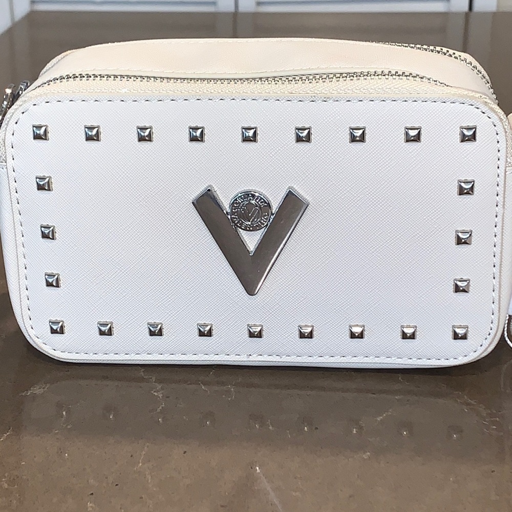NWT Valentino Orlandi Studded Double Zip Crossbody Guitar Strap Camera Bag - Picture 2 of 15